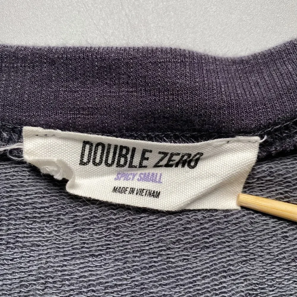 Double Zero Charcoal Cap Sleeve Knit Top Small Stretch Banded Hem - Picture 5 of 8